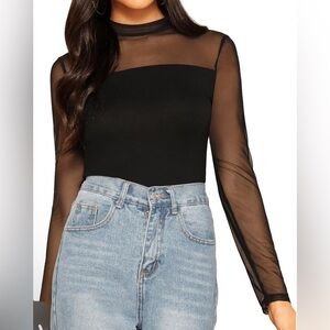 Sheer Mesh Longsleeve turtleneck